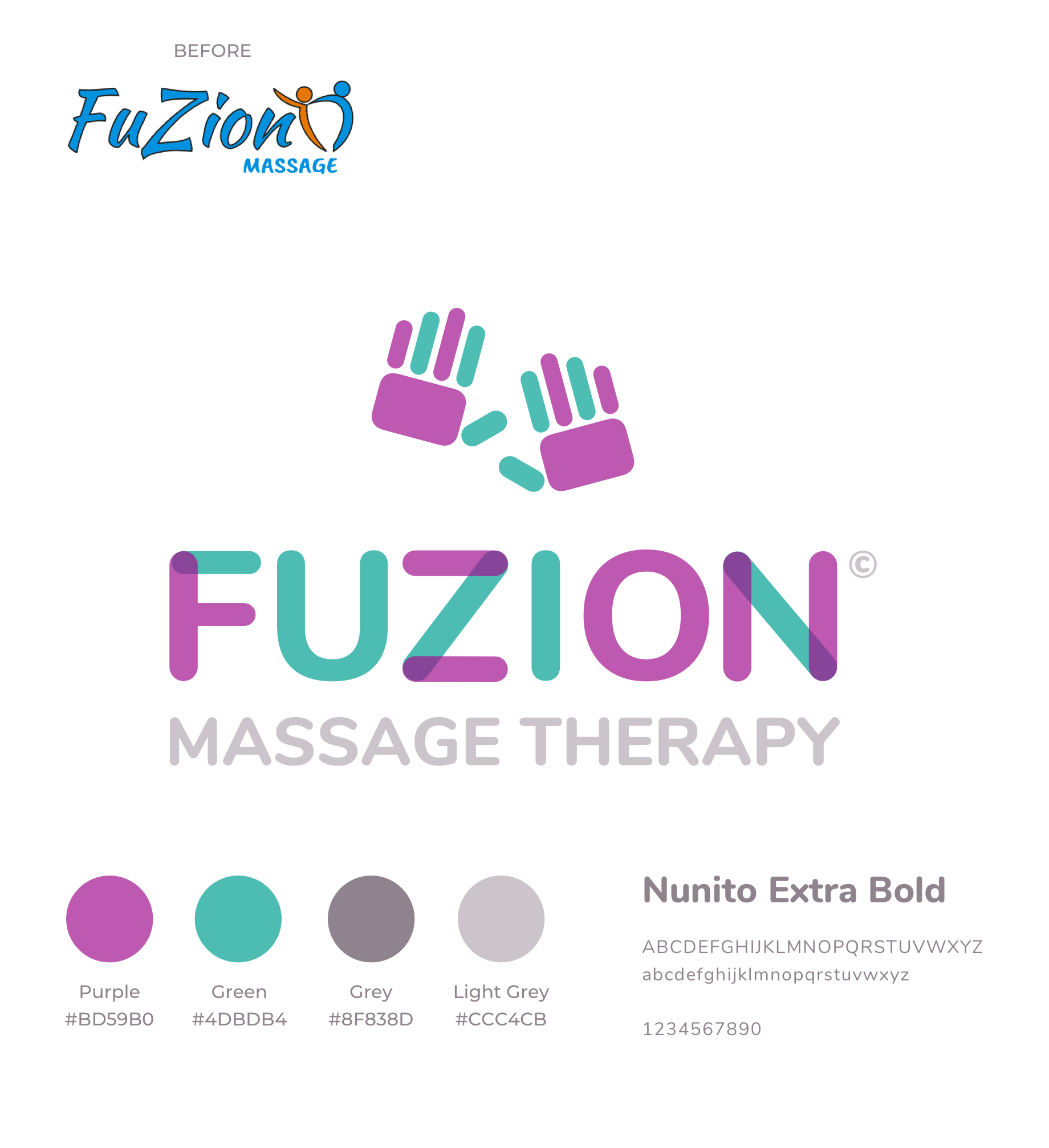 Fuzion Massage Brand and site Redesign Portfolio of Juan Alejandro